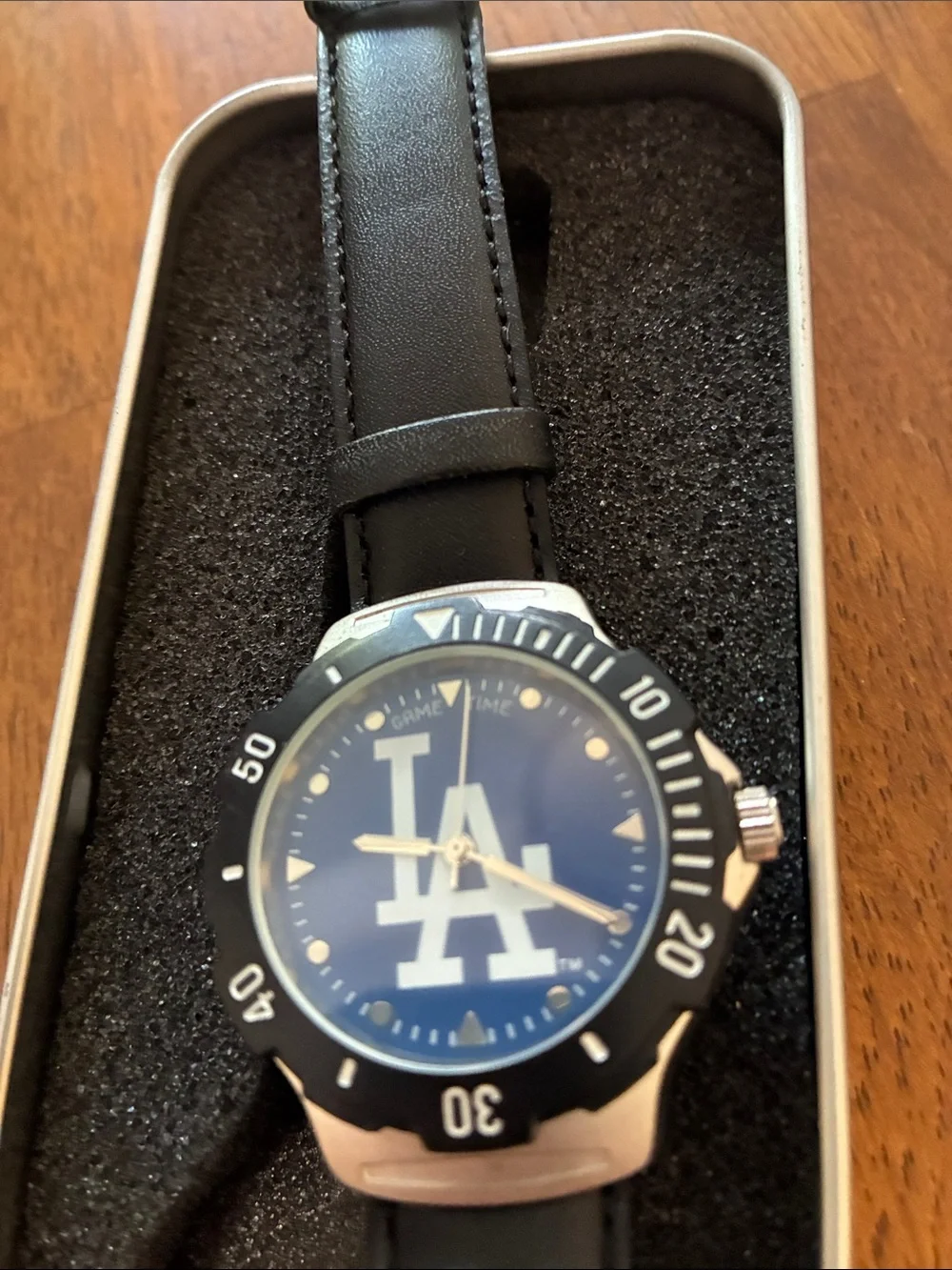 NEW Los Angeles Dodgers Blue Dial Watch with Black Strap